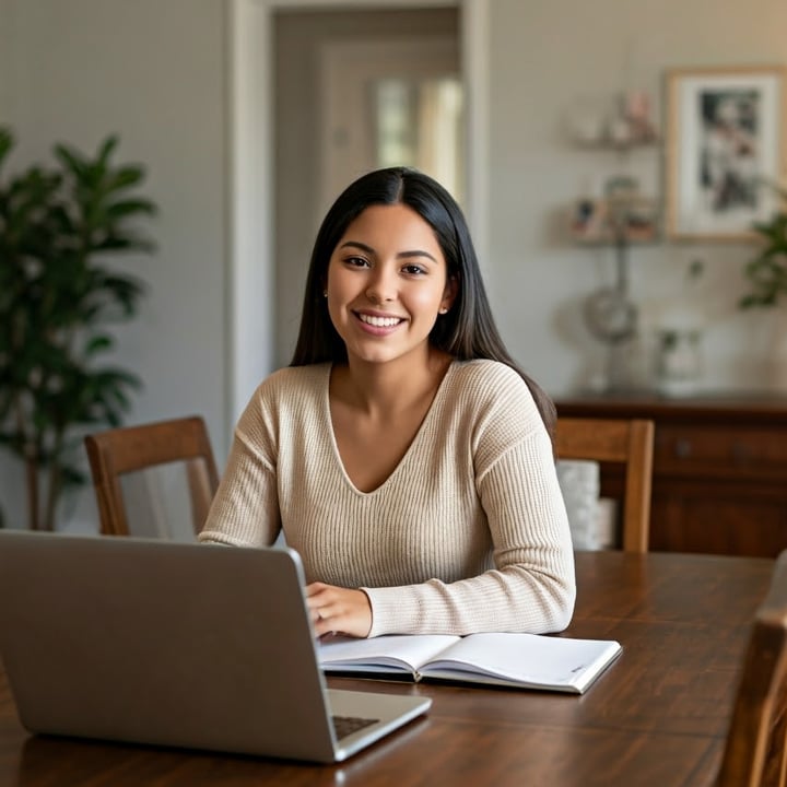 girl home student