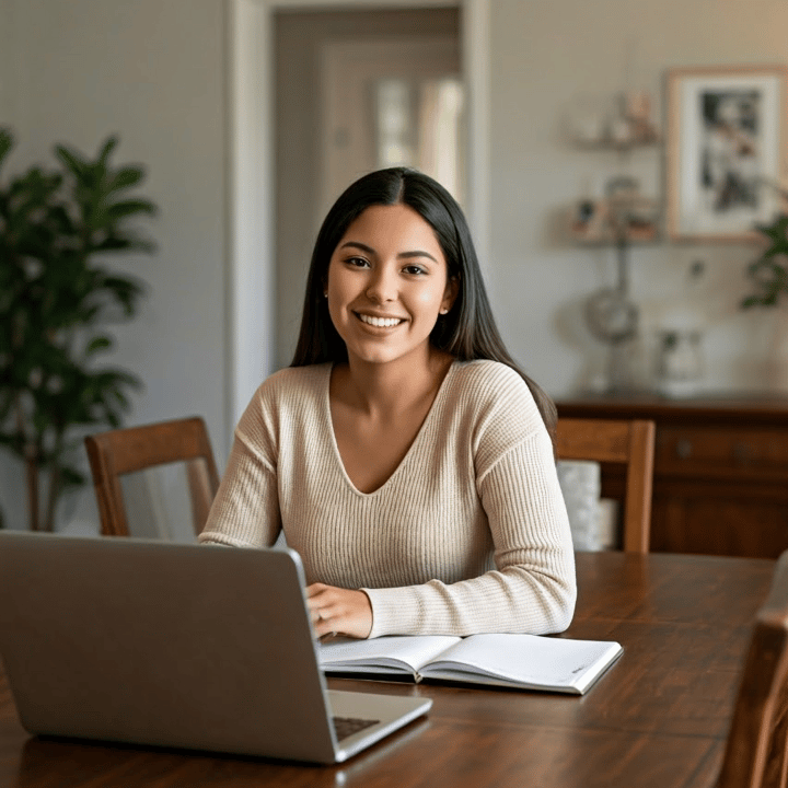 girl home student